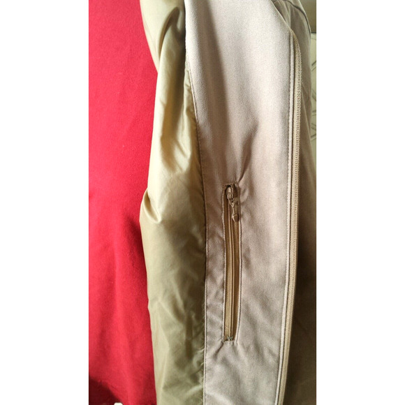 London Fog All Weather Suede Brown Embroidered Jacket Drawstring Zipper Med - Picture 11 of 12